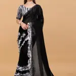 Women's ruffle saree