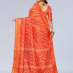  Women's Cotton Silk Lehriya Pattern Saree