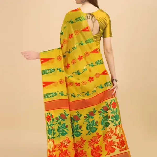  Cotton Linen Dhakai Jamdani Woven Designer Saree