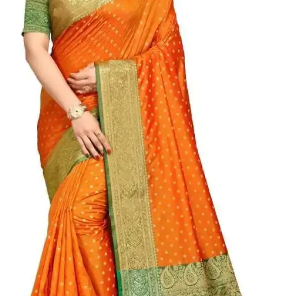  Banarasi Banarasi Silk Green Jacquard Saree