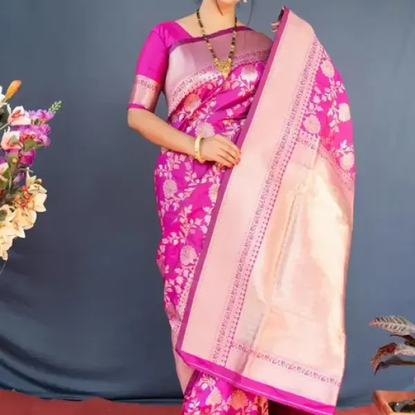  Embellished Jacquard Designer Banarasi silk Saree