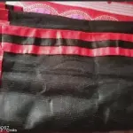 Black Net Lace Bordered saree