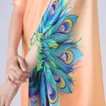 Women's satin silk Digital print saree