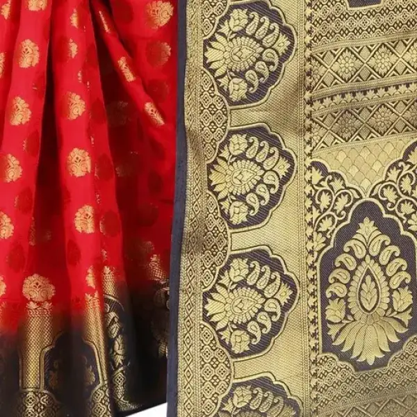 Women's cotton silk multicolour Saree