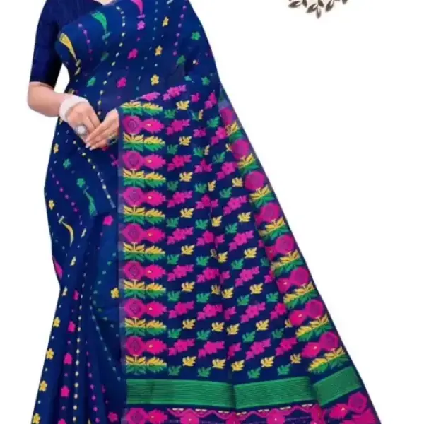  Jamdani Dhakai Designer Cotton Silk Jaquared Saree