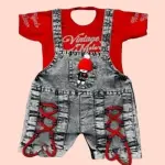 dungaree for baby boy and girl red