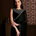  DESIGNER RIMZIM SAREE WITH DIAMOND WORK