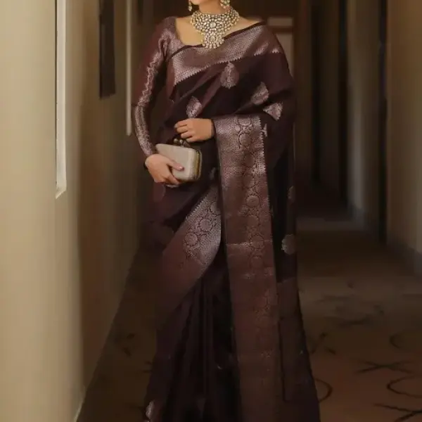  Banarasi Lichi Silk Jecqurd Saree