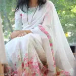 Linen Cotton Print Saree