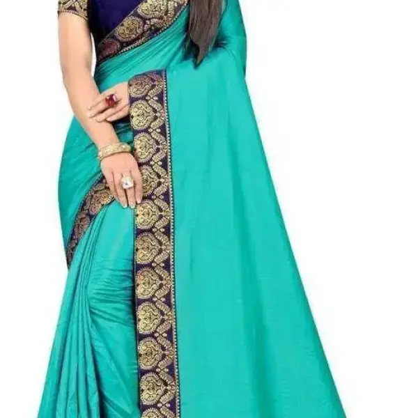 Simple lace border saree