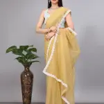 Women's SUPERNET BEADS AND STONE SAREE