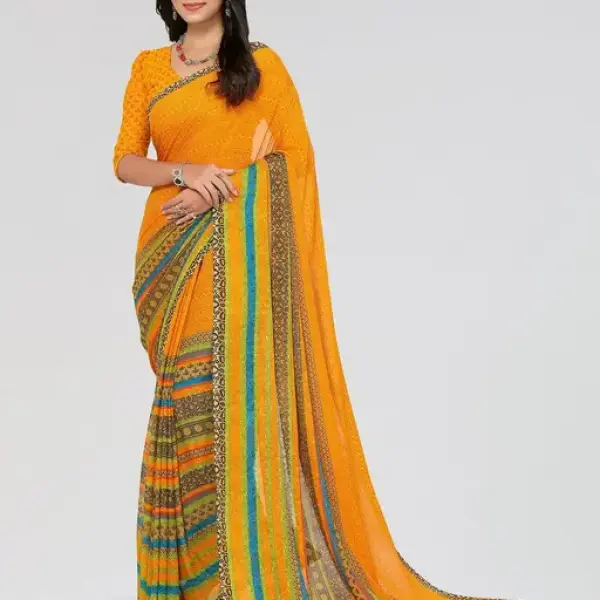  Daily Wear - Printed - Georgette Saree