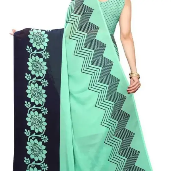  Kanooda Prints Fancy Women's Georgette Printed Saree