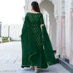 Women's Trendy Design Cotton Kurta Sharara Set With Dupatta