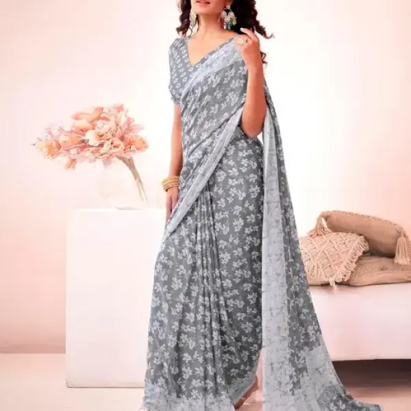  New Arrival Latest Georgette Printed Saree