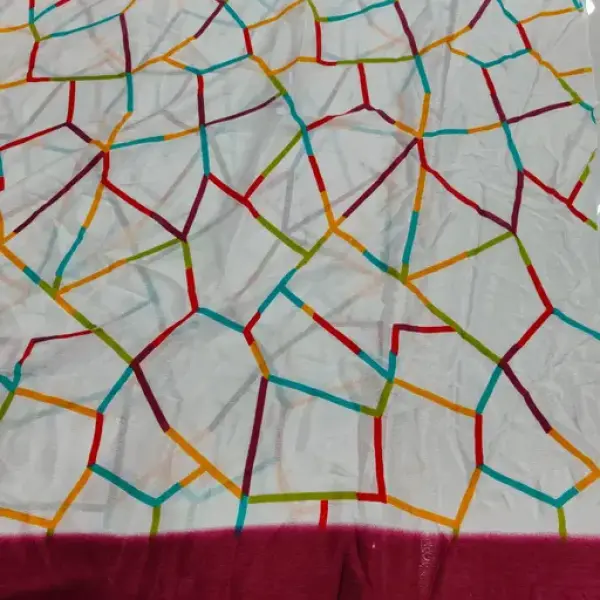 Satin silk printed saree