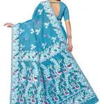  BROYAAR SHOP Jamdani Designer Cotton Blend Silk Saree