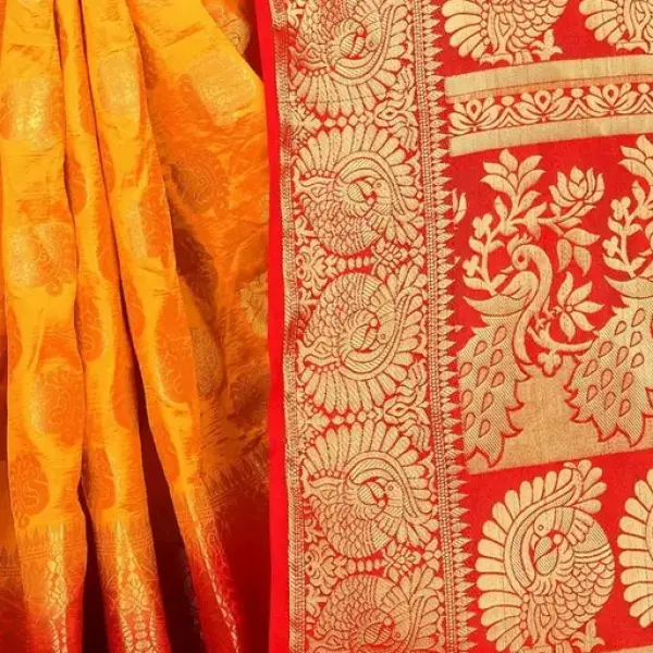 Women's cotton silk multicolour Saree