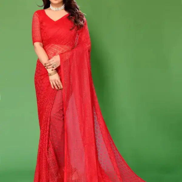  Designer Net Saree