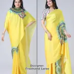 Women's satin silk Digital print saree