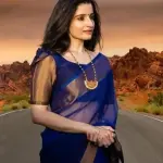 Women's Plain Saree With Golden Border
