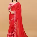 Women's ruffle saree