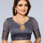  Women's Cotton Silk Lehriya Pattern Saree