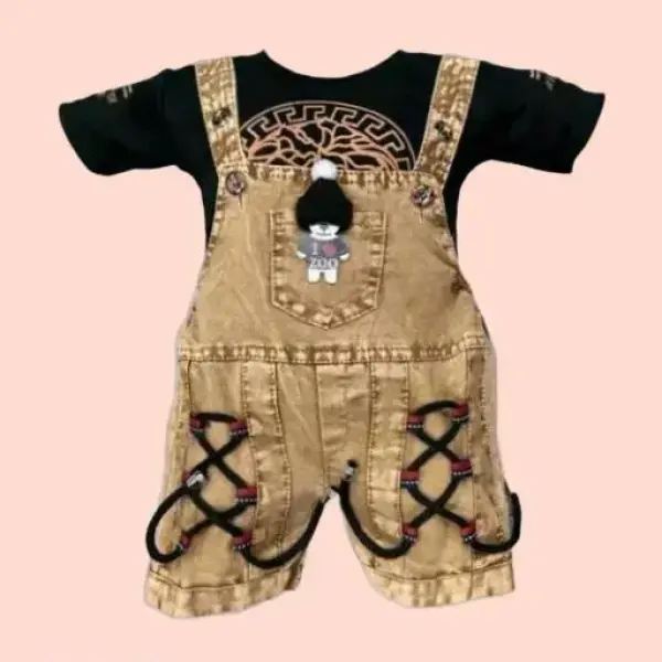 dungaree for baby boy and girl Black