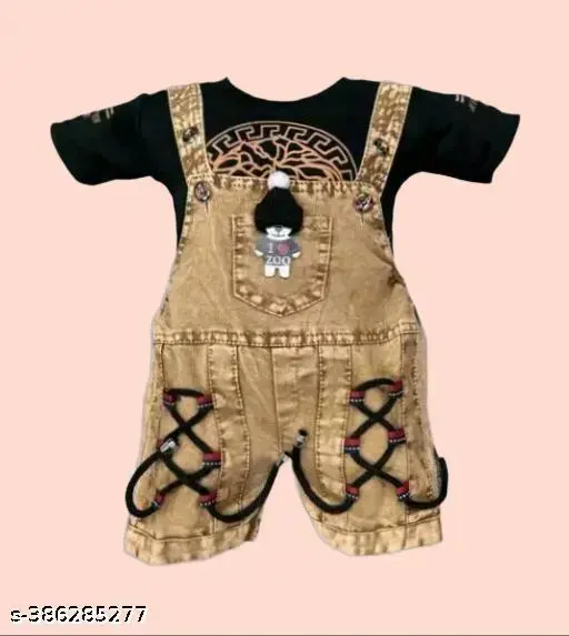 dungaree for baby boy and girl Black