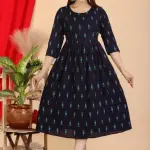 Women's Combo Printed Feeding Zip Maternity Gown Women's Dress