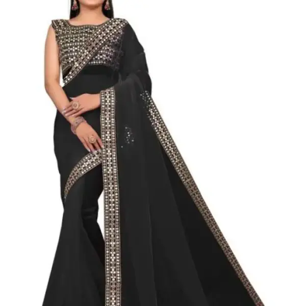Women's FANCY MIRROR Saree