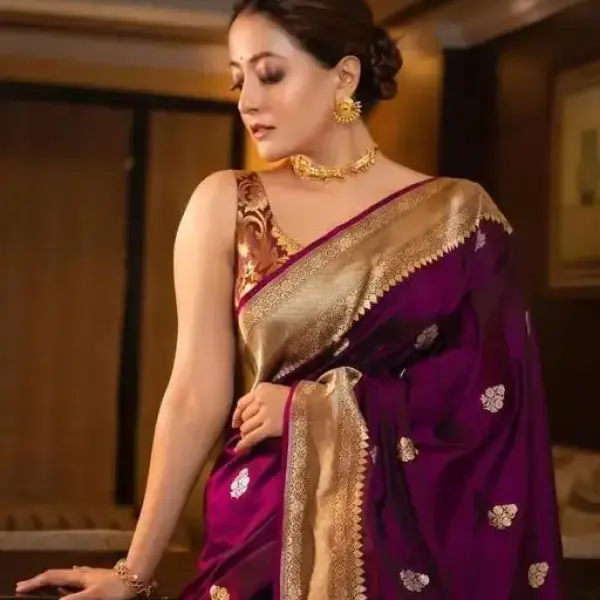  PURPLE COLOR CUTE SOFT AND LITCHI SILK SAREE