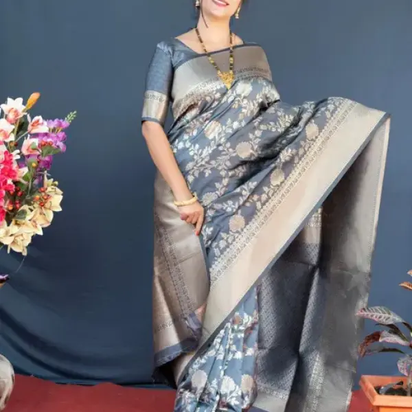  Embellished Jacquard Designer Banarasi silk Saree