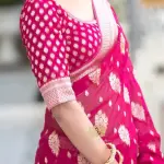  Jacquard Gold Zari Woven Litchi Silk Traditional Soft Banarasi Saree