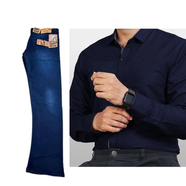 JEANS WITH FORMAL SHIRT COMBO