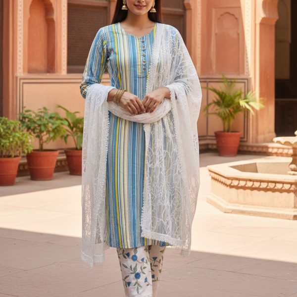 Royal Kurti Pant Dupatta Set