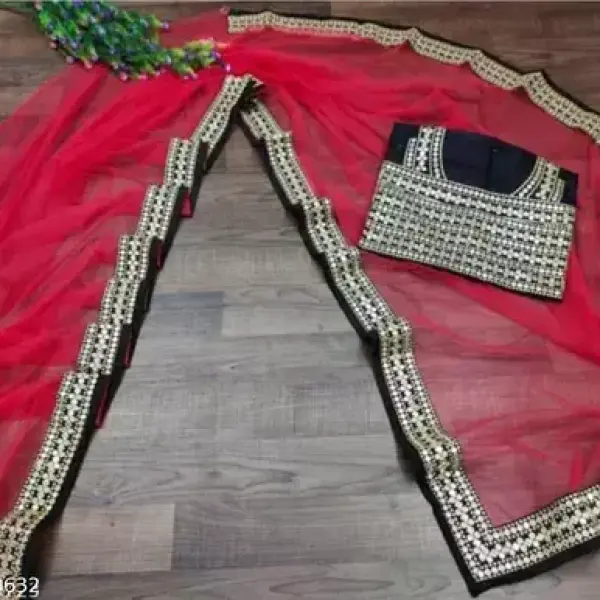 Women's FANCY MIRROR Saree