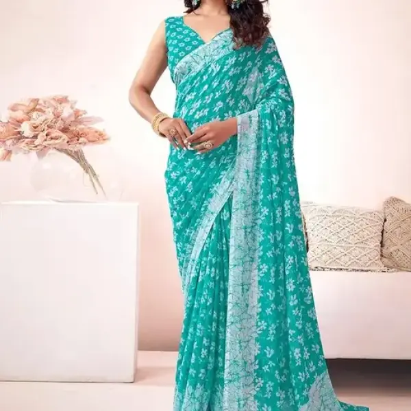  New Arrival Latest Georgette Printed Saree