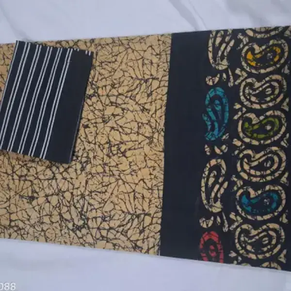  Black Batik Cotton Saree