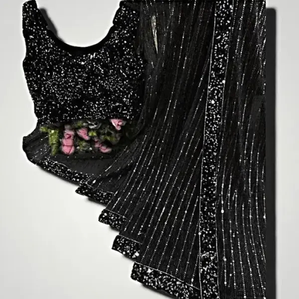 UNIQUE DESIGN SEQUINS WORK SAREE