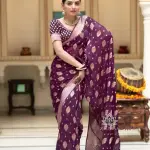  Jacquard Gold Zari Woven Litchi Silk Traditional Soft Banarasi Saree