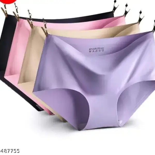 Women Cotton Silk Seamless Panty Combo Set