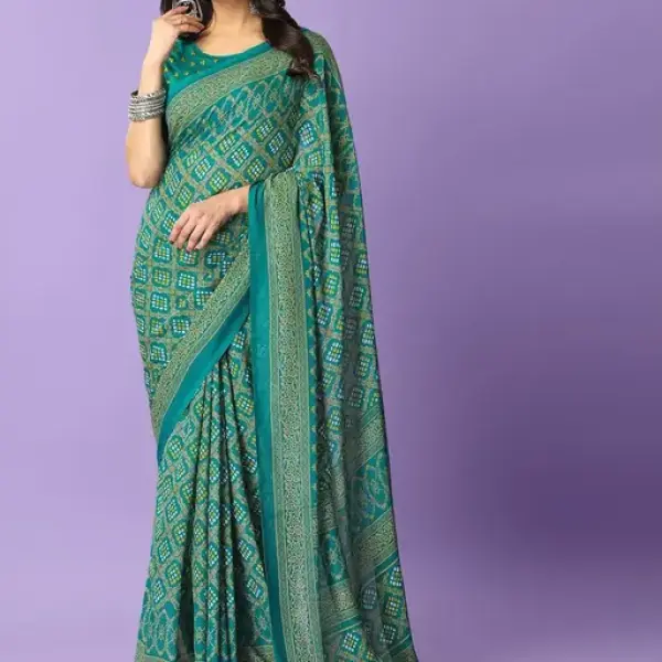  Printed Daily Wear Georgette Saree
