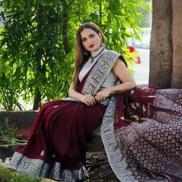  Silk sky Saree