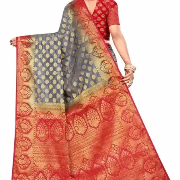 Women's cotton silk multicolour Saree