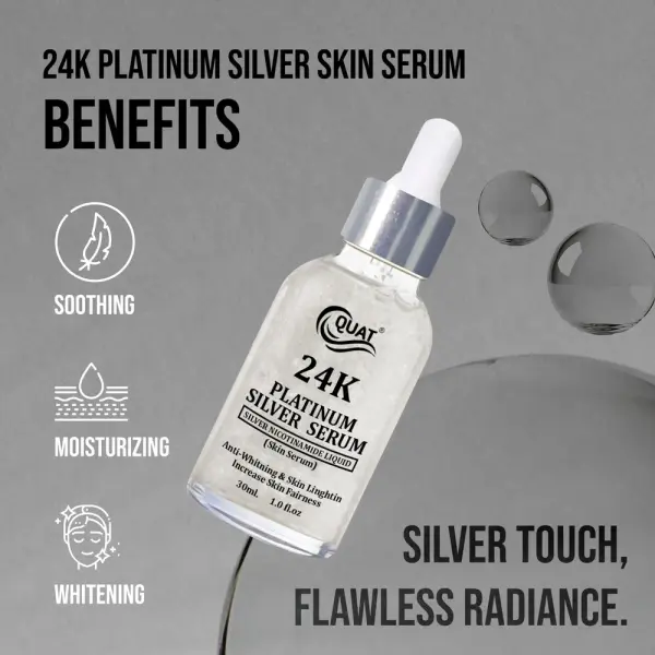 QUAT 24K Platinum Silver Nicotinamide Liquid Skin Serum  (30 ml)