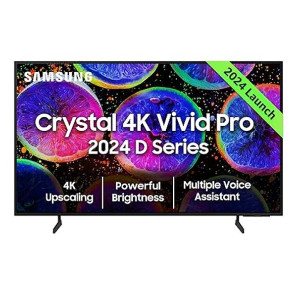 Samsung 108 cm (43 inches) D Series Brighter Crystal 4K Vivid Pro Ultra HD Smart LED TV (Black)