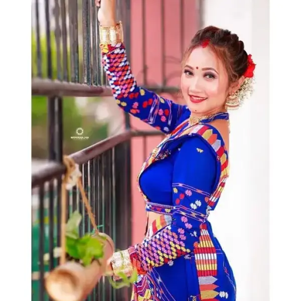  PURE SILK ZARI WOWAN MIX PATH ASSAME TREDITIONAL MEKHELA SADOR