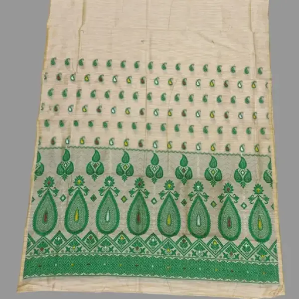  Traditional Assamese Art Muga Silk Fancy Mekhala Handloom Woven