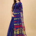  Cotton Linen Dhakai Jamdani Woven Designer Saree